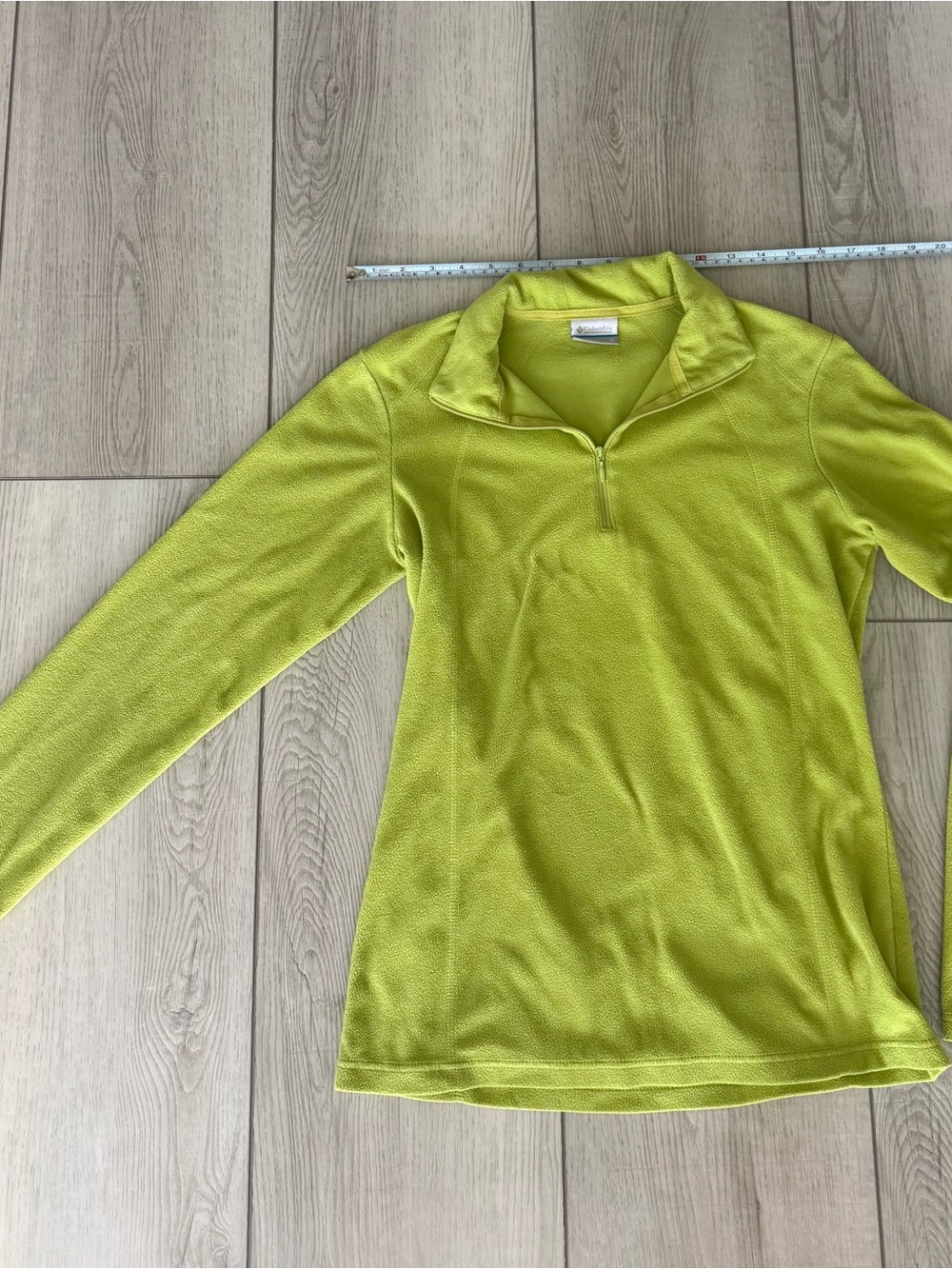 Columbia Women’s Bright Lime Green Quarter-Zip Fleece Pullover
